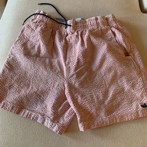 Southern Marsh, Small, Red Seersucker, Swim Trunk